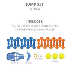 ZIP LINX Jump Set Game Domino Play With Jumping Action High Flying 46 Pieces