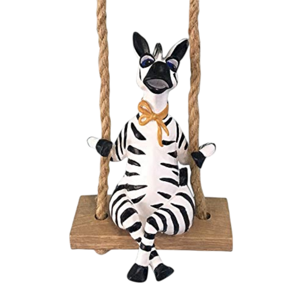 Zebra Garden Figurine Hanging Decor