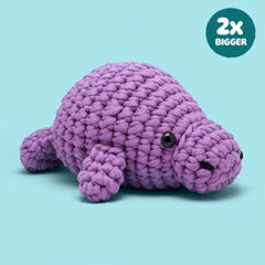 The Woobles Extra Squeezy Beginner Crochet Kit | Phyllis the Manatee