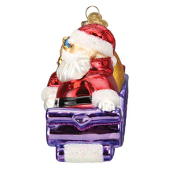Old World Christmas Santa and Friends Glass Ornament