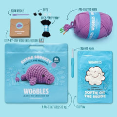The Woobles Extra Squeezy Beginner Crochet Kit | Phyllis the Manatee