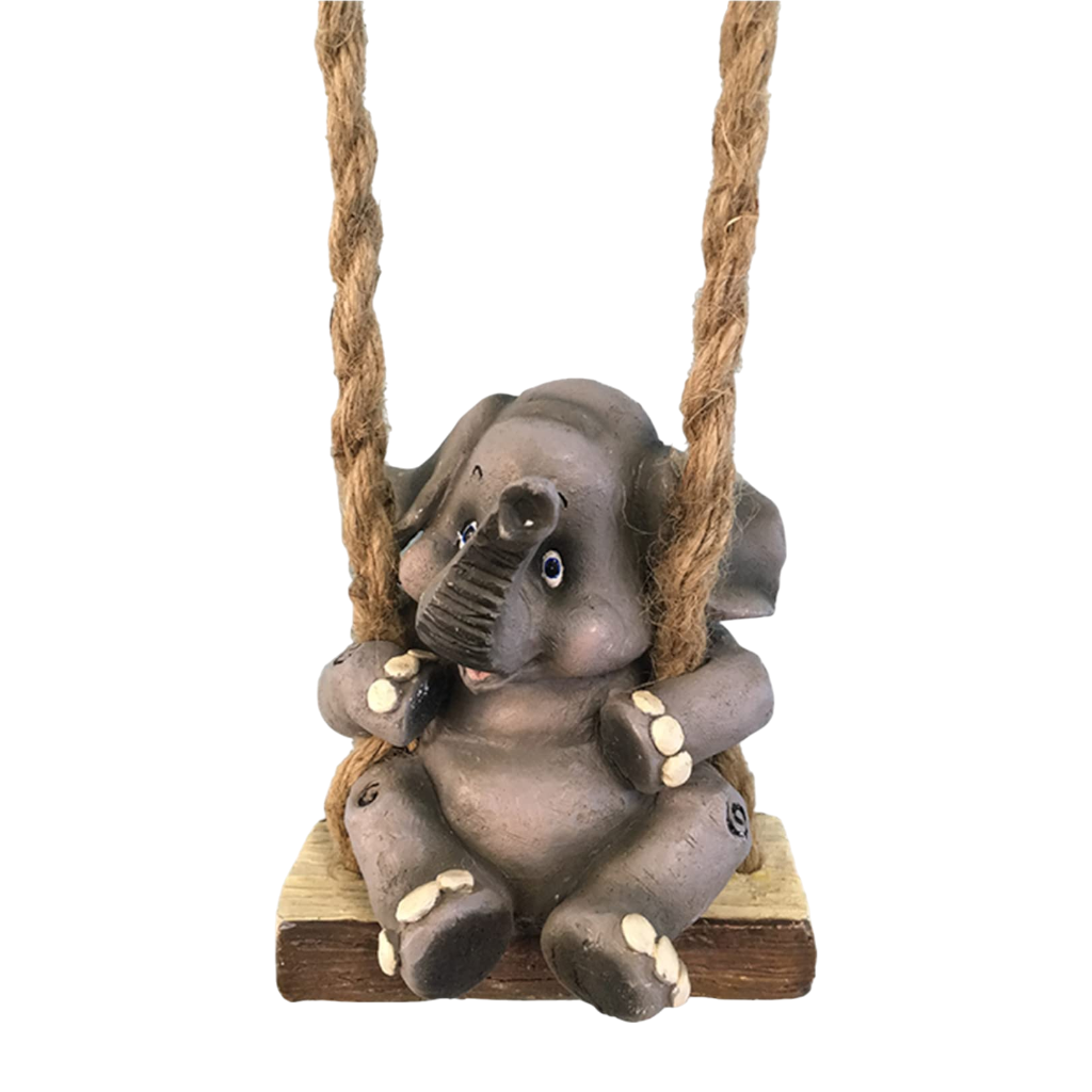 Baby Elephant Garden Figurine Hanging Decor