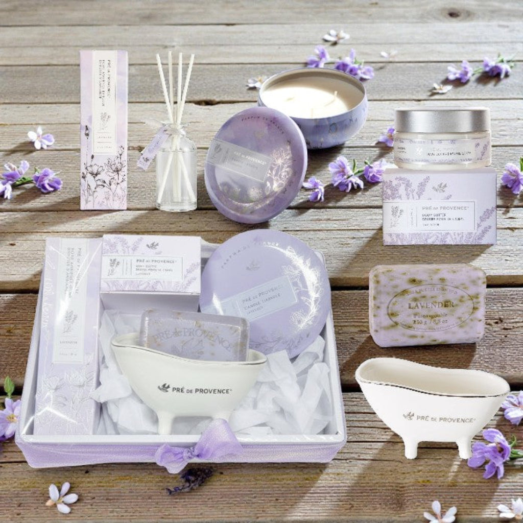 Bath & Body Gift Set for Women | Lavender | Pre de Provence Collection