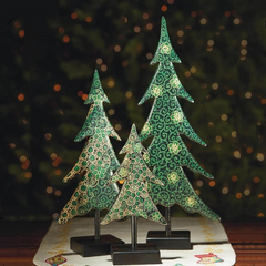 Batik Holiday Tree Set