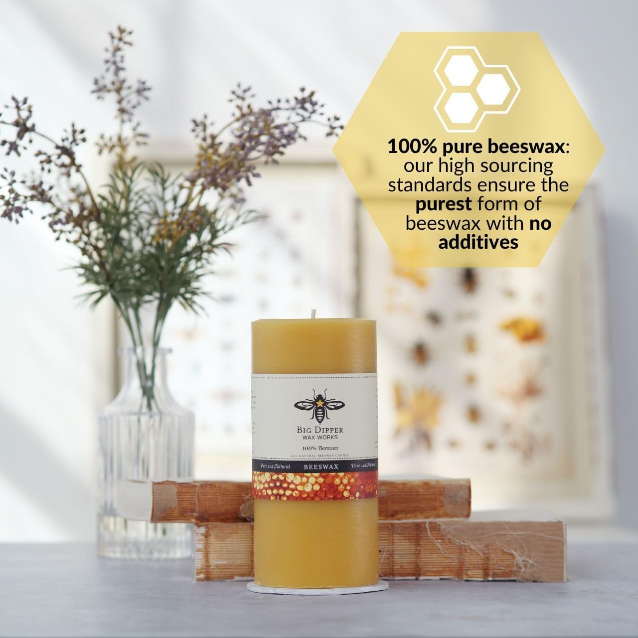 Beeswax Pillar Candle