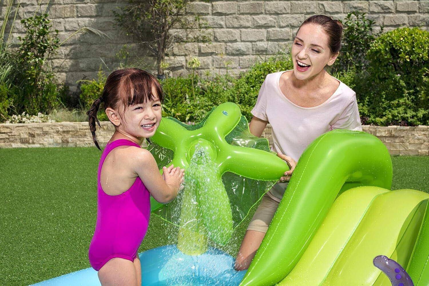 Bestway H2O Go Fantastic Aquarium Play Center Pool Set Slide Sprinkler Ages 2+