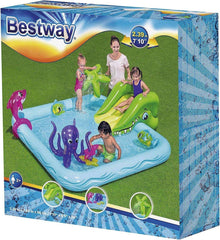 Bestway H2O Go Fantastic Aquarium Play Center Pool Set Slide Sprinkler Ages 2+