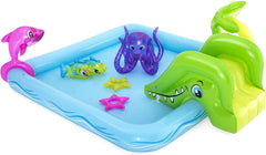 Bestway H2O Go Fantastic Aquarium Play Center Pool Set Slide Sprinkler Ages 2+