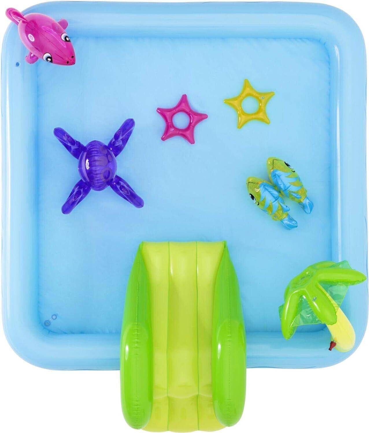 Bestway H2O Go Fantastic Aquarium Play Center Pool Set Slide Sprinkler Ages 2+