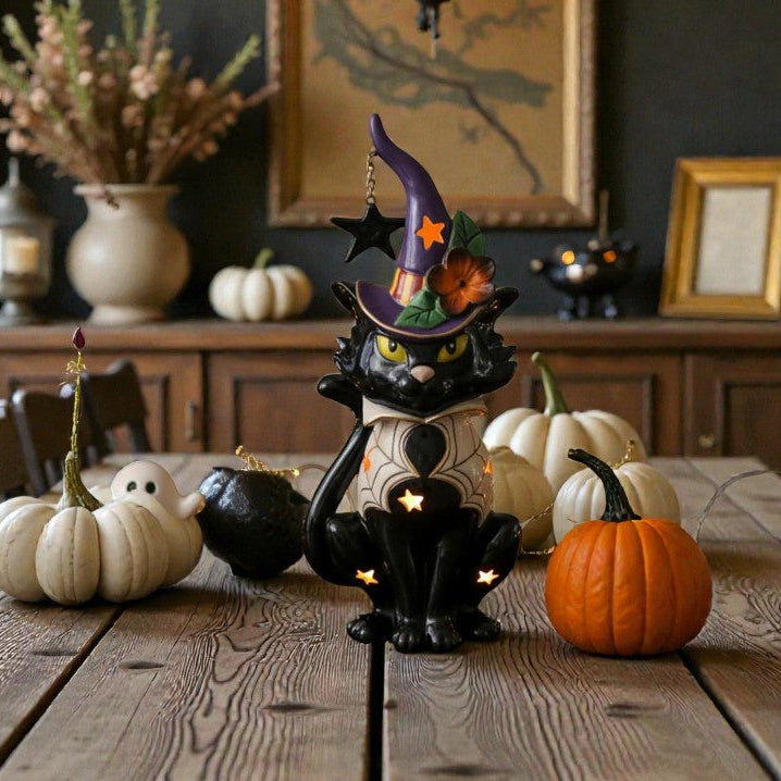 Black Cat Tealight Holder