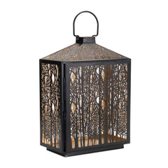 Black Iron Forest Lantern 16"