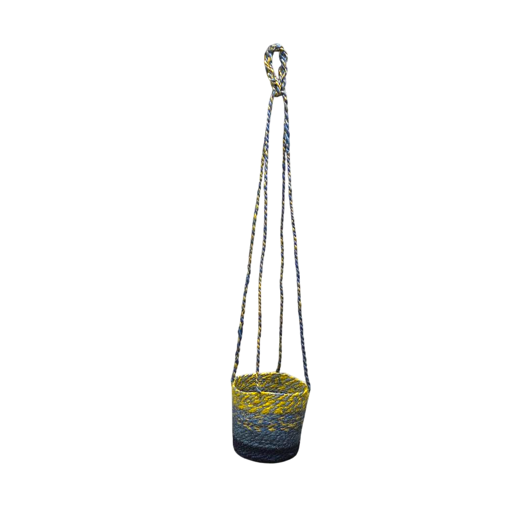 Blue Skies Jute Basket Plant Hanger