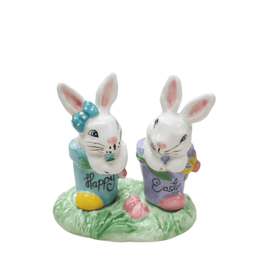 Blue Sky Clayworks Bunny Salt & Pepper Shaker Set Easter Spring Decor - Sammi's Attic