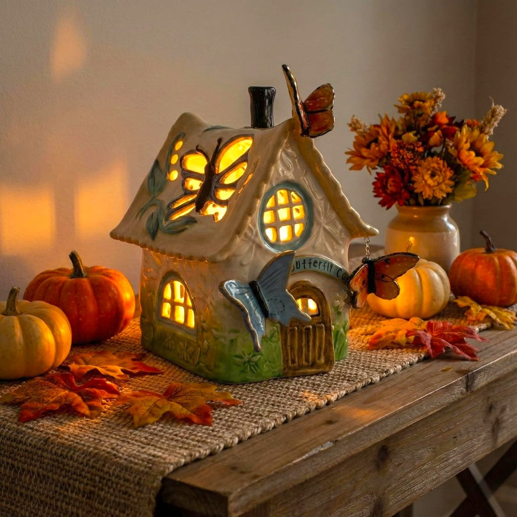 Blue Sky Clayworks Butterfly Candle House