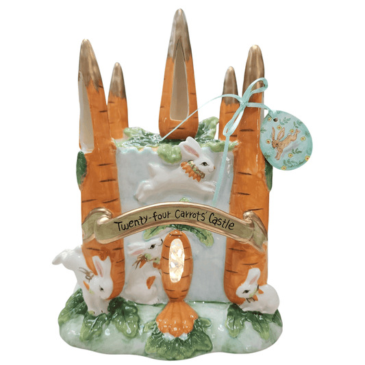 Blue Sky Clayworks Carrot Castle Candle House Candle Holder, Spring, Gift, Tabletops - Sammi's Attic