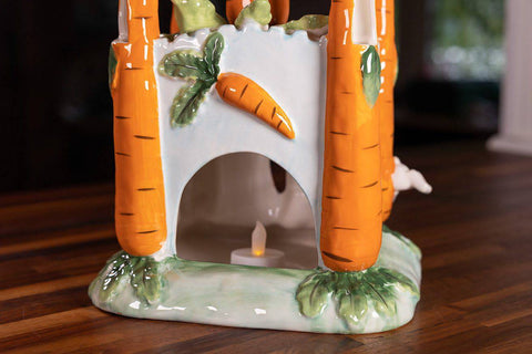 Blue Sky Clayworks Carrot Castle Candle House Candle Holder, Spring, Gift, Tabletops - Sammi's Attic