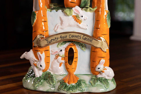Blue Sky Clayworks Carrot Castle Candle House Candle Holder, Spring, Gift, Tabletops - Sammi's Attic
