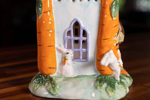 Blue Sky Clayworks Carrot Castle Candle House Candle Holder, Spring, Gift, Tabletops - Sammi's Attic