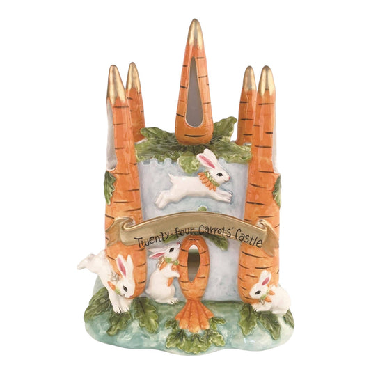 Blue Sky Clayworks Carrot Castle Candle House Candle Holder, Spring, Gift, Tabletops - Sammi's Attic