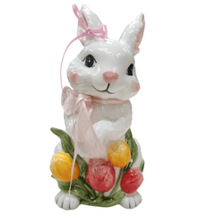Blue Sky Clayworks Ceramic Blossom Valley Chet Bunny Figurine