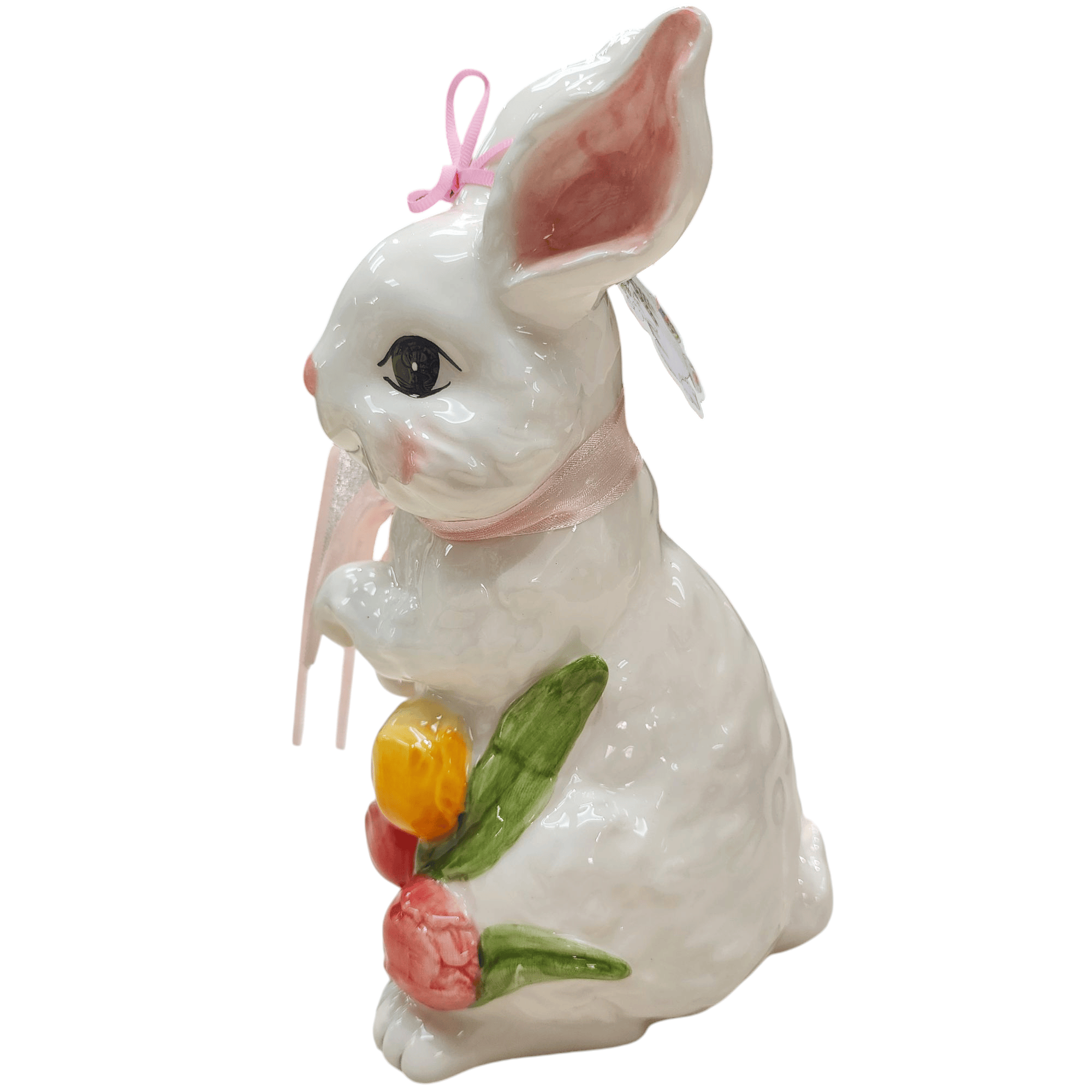 Blue Sky Clayworks Ceramic Blossom Valley Chet Bunny Figurine