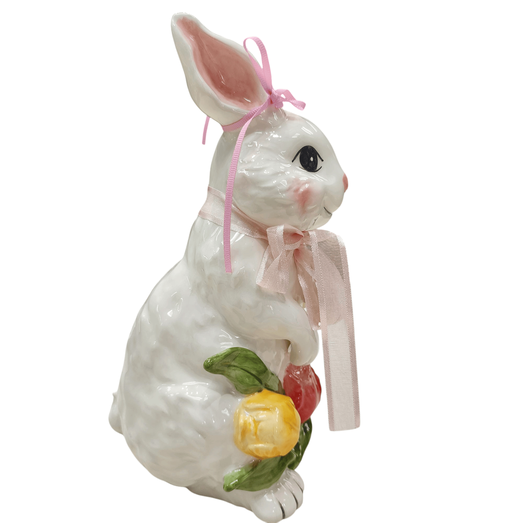 Blue Sky Clayworks Ceramic Blossom Valley Chet Bunny Figurine