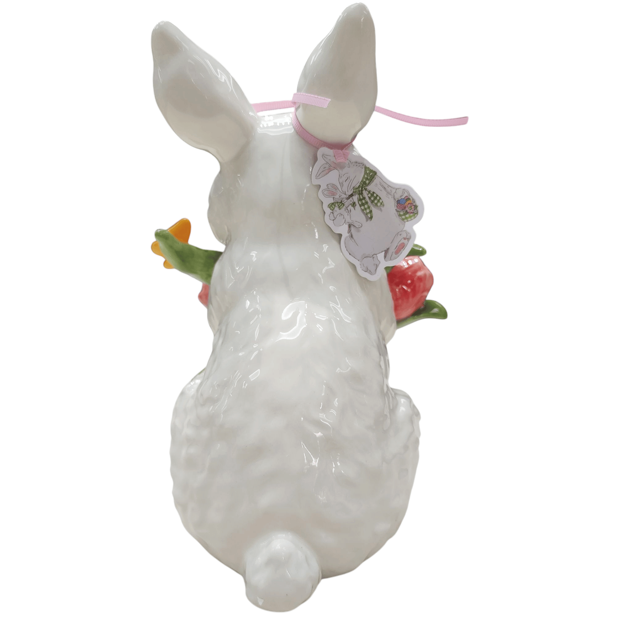 Blue Sky Clayworks Ceramic Blossom Valley Floral Bunny Figurine