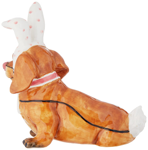 Blue Sky Clayworks Ceramic Bunny Dachshund Figurine, Dog with Bunny Ears - Sammi's Attic