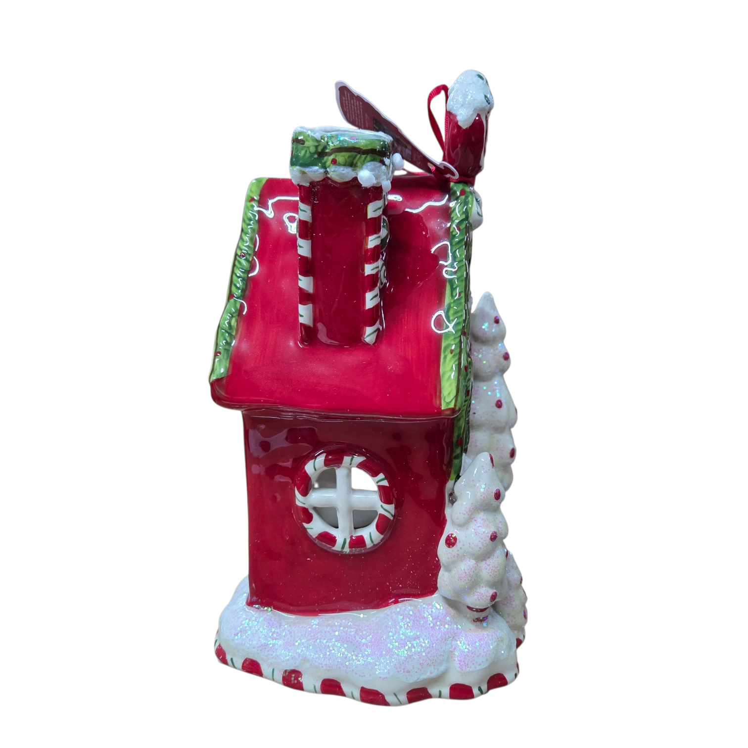 Blue Sky Clayworks Christmas Candy Cane Inn Candle House
