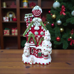 Blue Sky Clayworks Christmas Candy Cane Inn Candle House