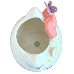 Blue Sky Clayworks Hello Kitty Ceramic Planter Ceramic Figural Head with Daisies