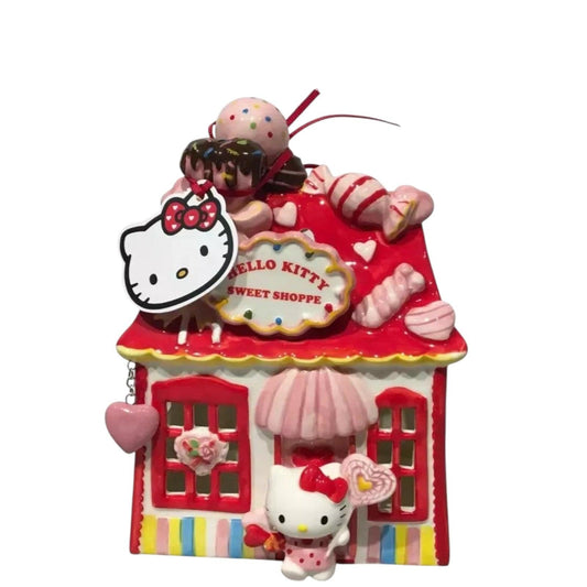 Blue Sky Clayworks Hello Kitty Sweet Shoppe Tea Light Candle House Luminary - Sammi's Attic