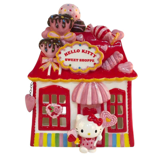 Blue Sky Clayworks Hello Kitty Sweet Shoppe Tea Light Candle House Luminary - Sammi's Attic