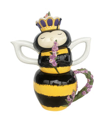Blue Sky Clayworks Queen Bee Teapot Service for One