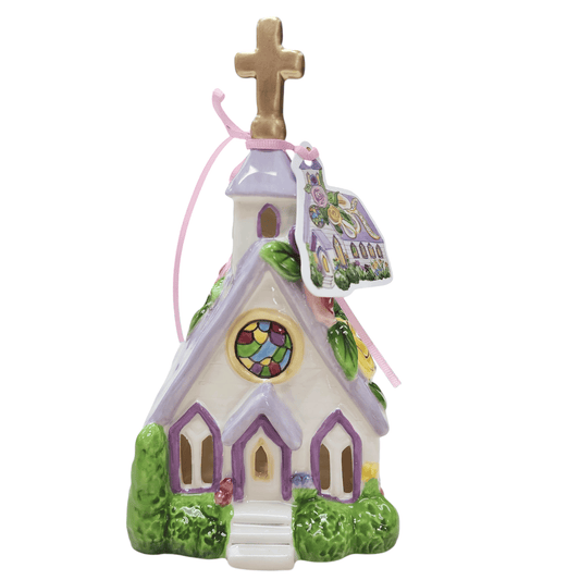 Blue Sky Clayworks Rejoice Church Candle House, 5-inch Length x 4.5-inch Width - Sammi's Attic