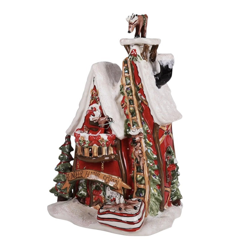 Blue Sky Clayworks Rudolphs Flight School Candle House