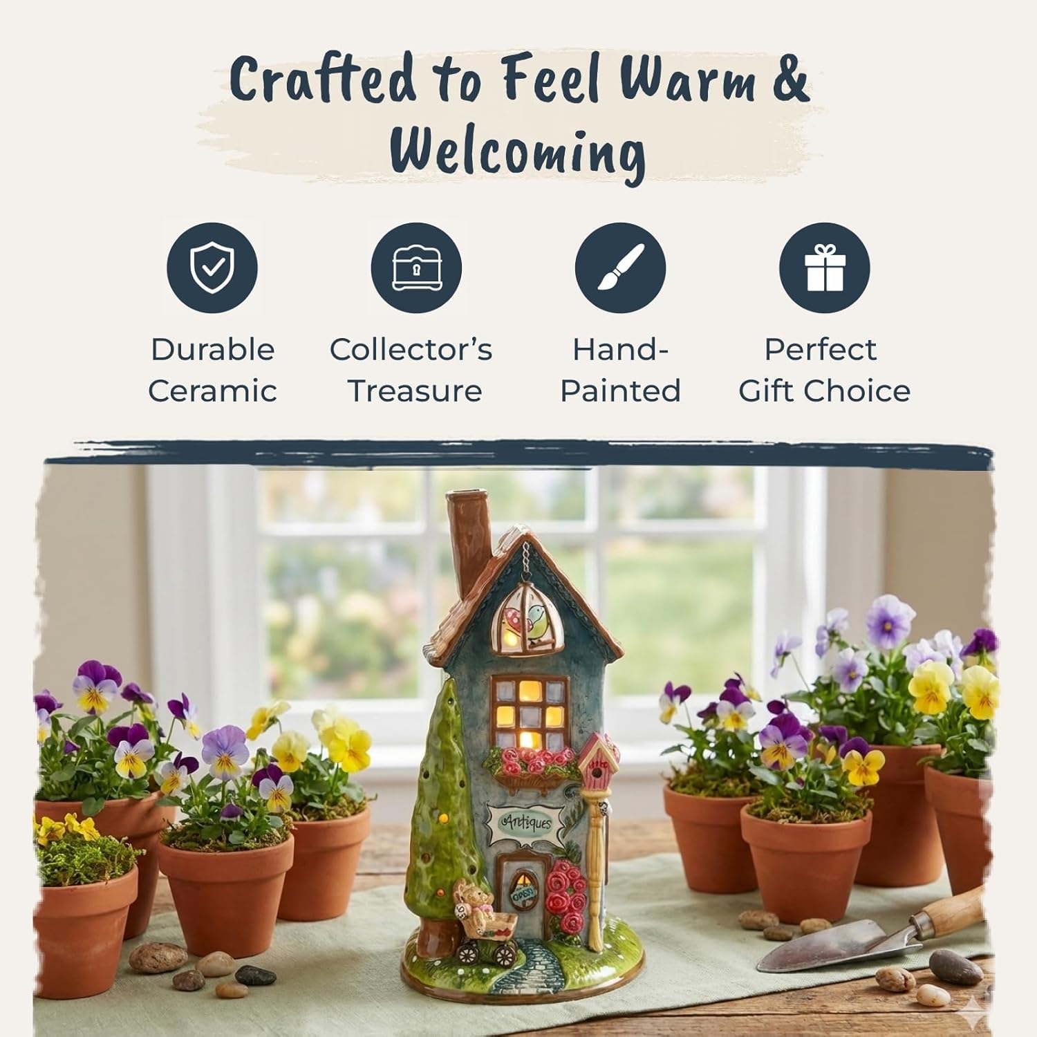 Blue Sky Clayworks Spring Cottage Candle House