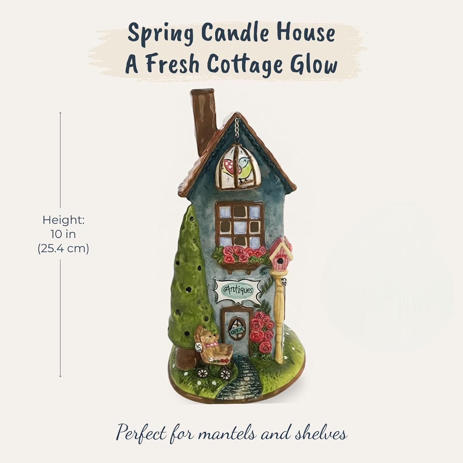 Blue Sky Clayworks Spring Cottage Candle House
