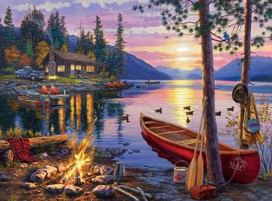 Buffalo Games Darrell Bush Canoe Lake 1000 Piece Jigsaw Puzzle - Sammi's Attic