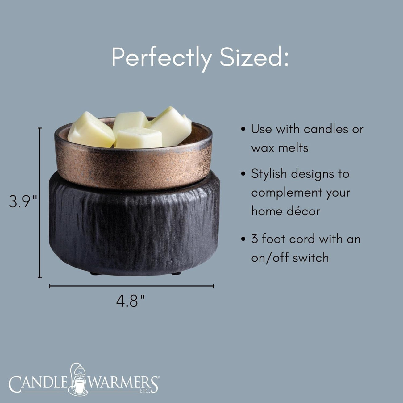 Candle Warmers | Candle Wax Warmer | Primitive Black