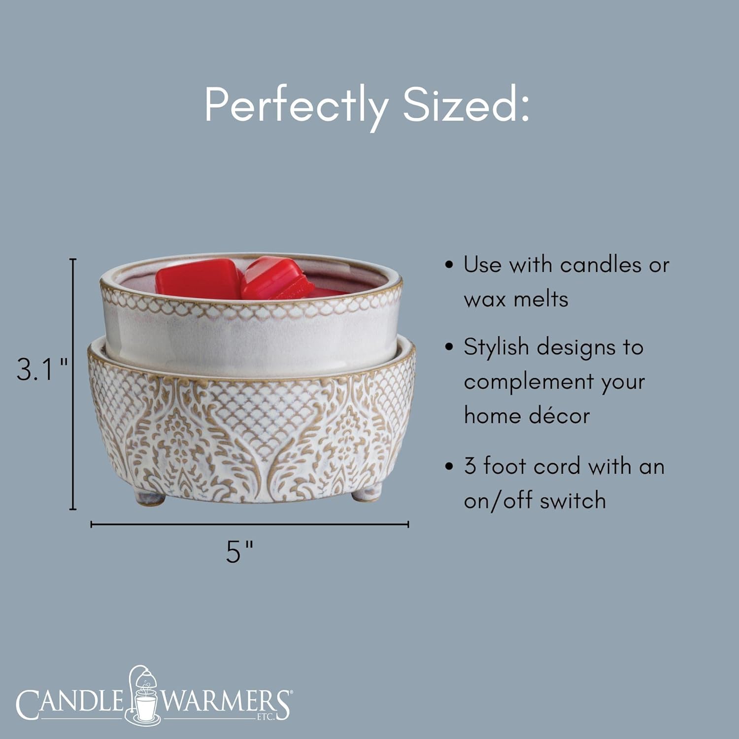 Candle Warmers | Candle Wax Warmer | Vintage White
