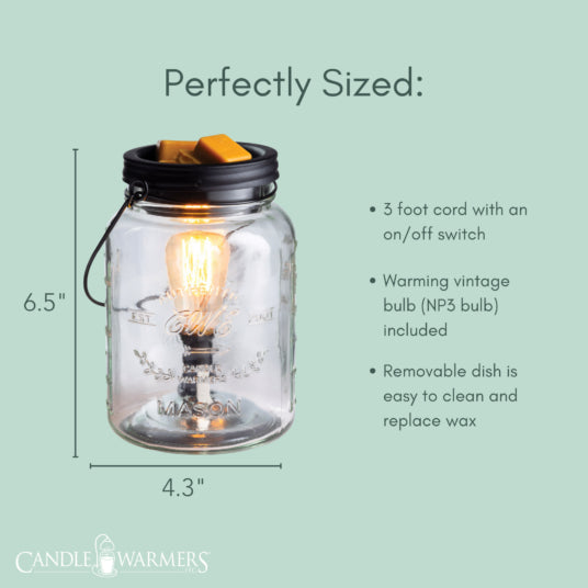 Candle Warmers | Illumination Fragrance Warmer | Glass Mason Jar