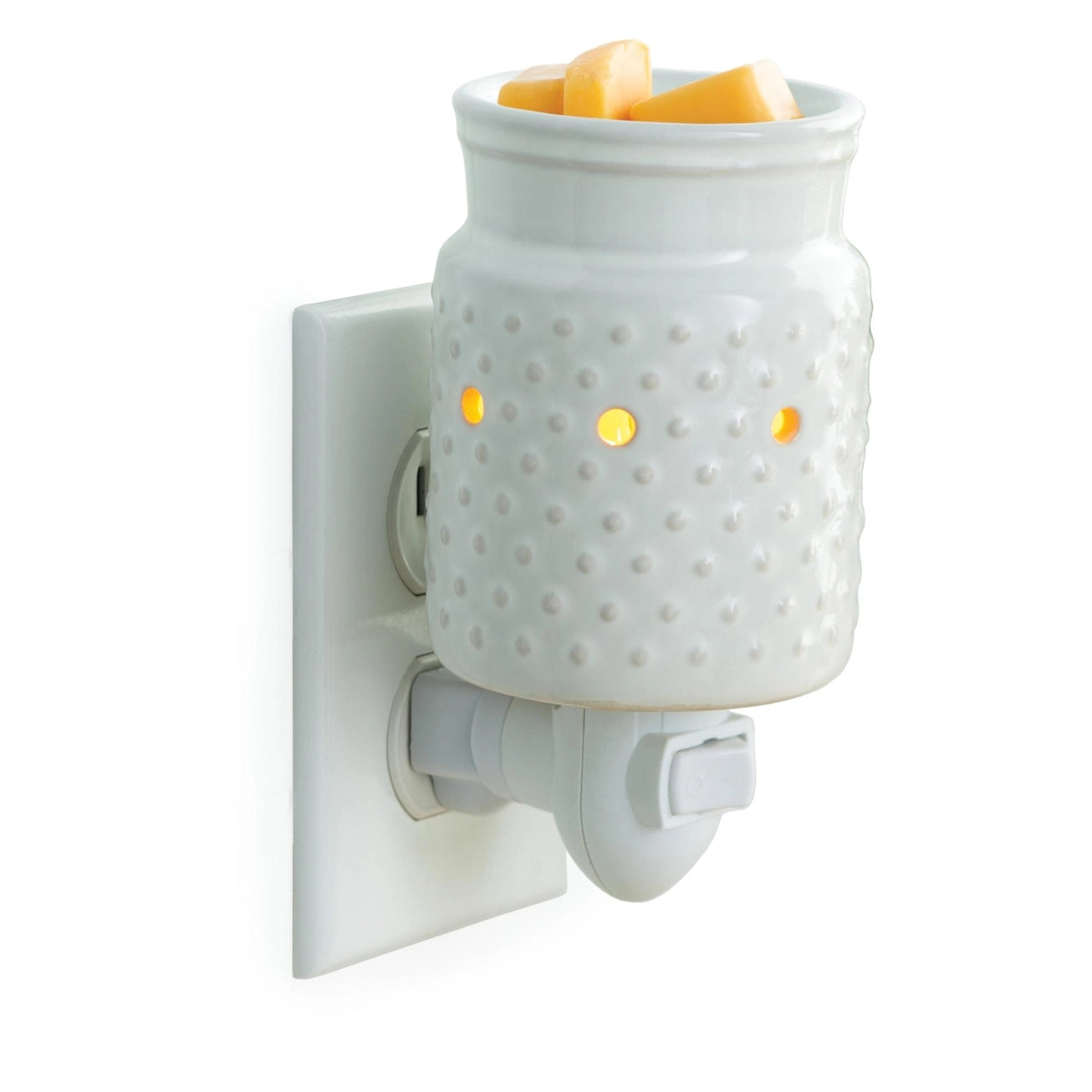 Candle Warmers | Pluggable | White Hobnail