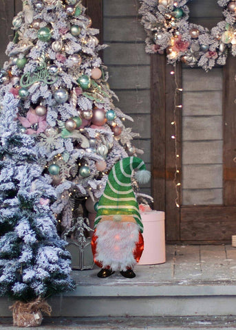 Candy Cane Lane Pre-Lit Gnome 3D Christmas Yard Decor LED Lights 20" - Sammi's Attic