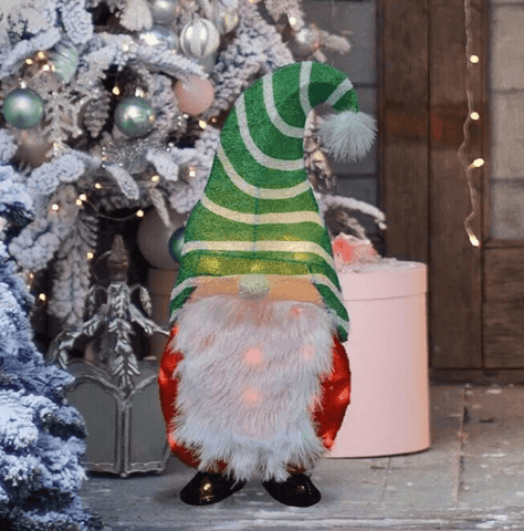 Candy Cane Lane Pre-Lit Gnome 3D Christmas Yard Decor LED Lights 20" - Sammi's Attic