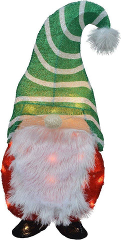 Candy Cane Lane Pre-Lit Gnome 3D Christmas Yard Decor LED Lights 20" - Sammi's Attic
