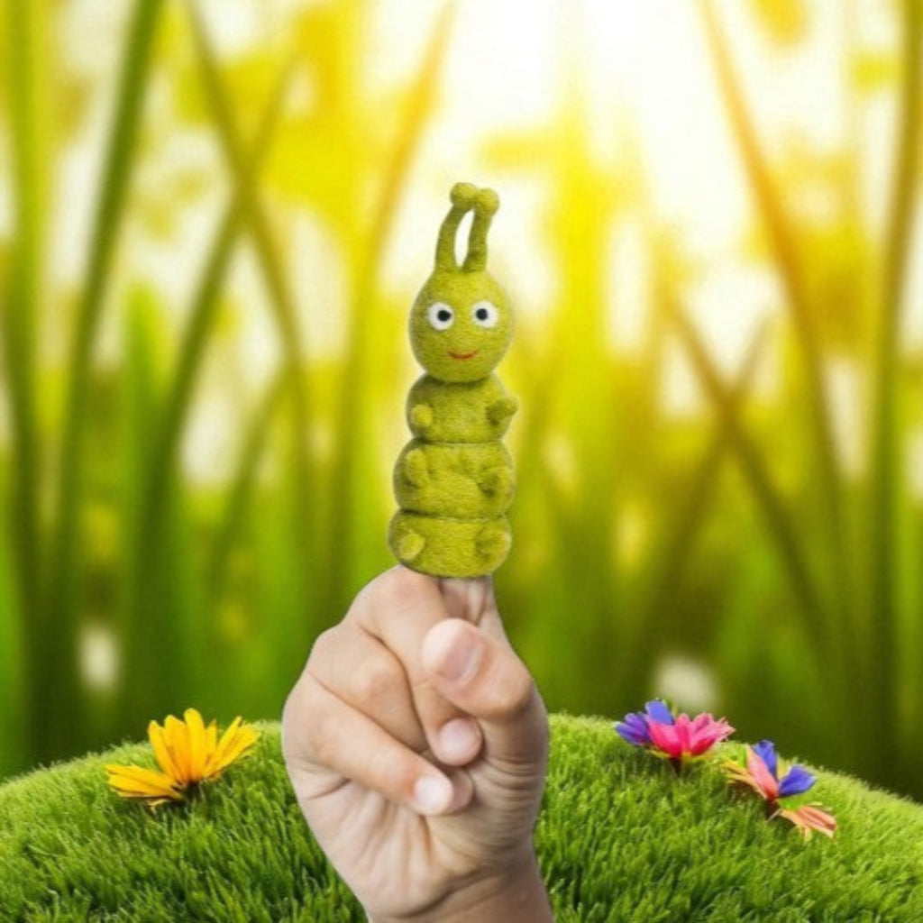 Caterpillar Finger Puppet | Handcrafted Felt Figure