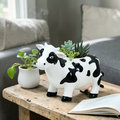 Ceramic Cow Planter