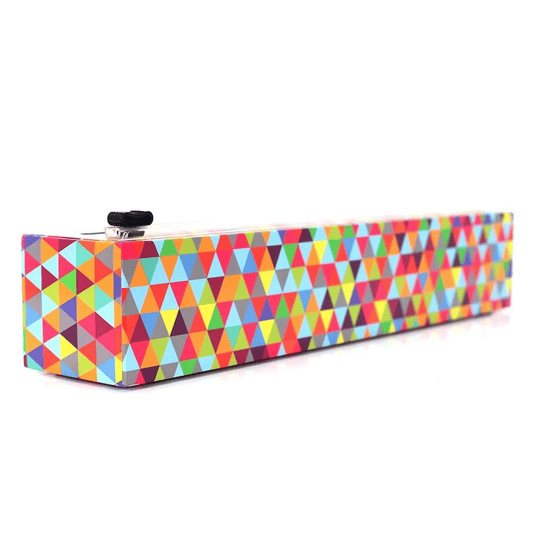 ChicWrap Refillable Plastic Wrap Dispenser Colorful Triangle Includes One Roll - Sammi's Attic