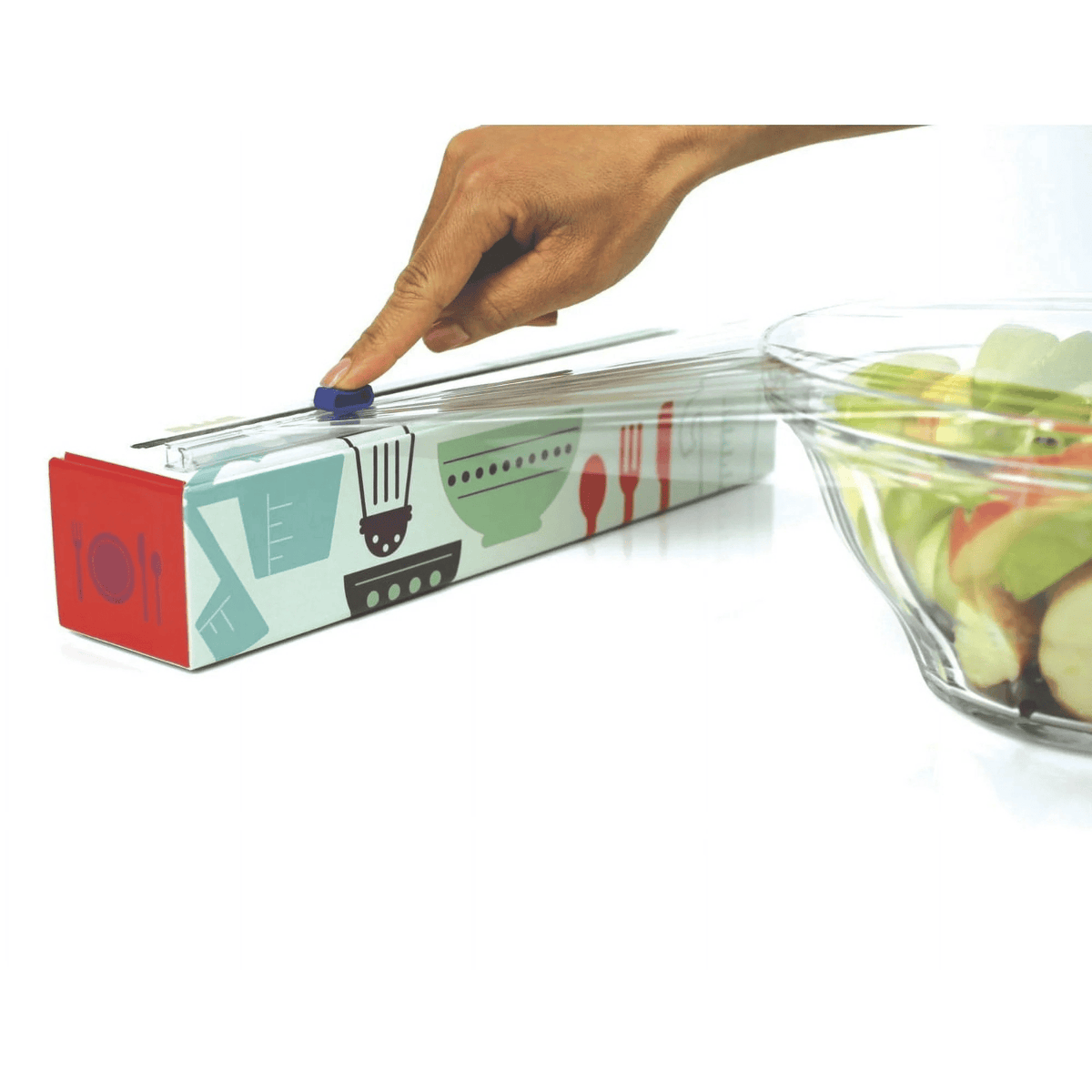ChicWrap Refillable Plastic Wrap Dispenser Cooks Kitchen Tools Includes One Roll - Sammi's Attic
